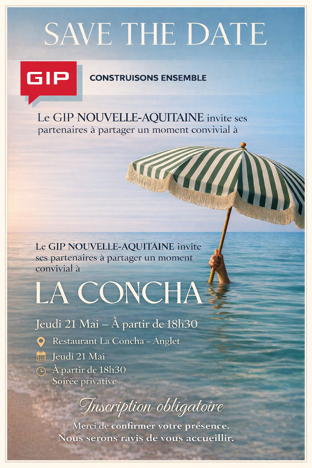 Invitation au coucher du soleil à La Concha